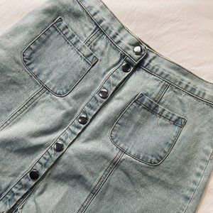 Light Denim Mini Skirt